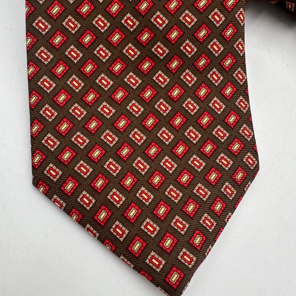 Brooks Brothers Makers Geometric Pattern Silk Nec… - image 2